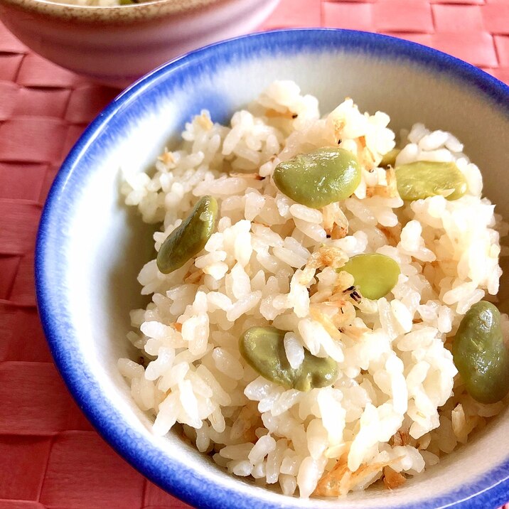 ル・クルーゼで☆桜エビとそら豆の炊き込みご飯